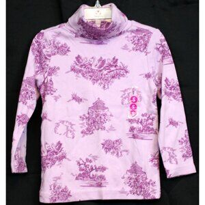 NWT 2002 Gymboree Sweet Romance Purple Toile T-shirt Small 3T Swans Gazebo